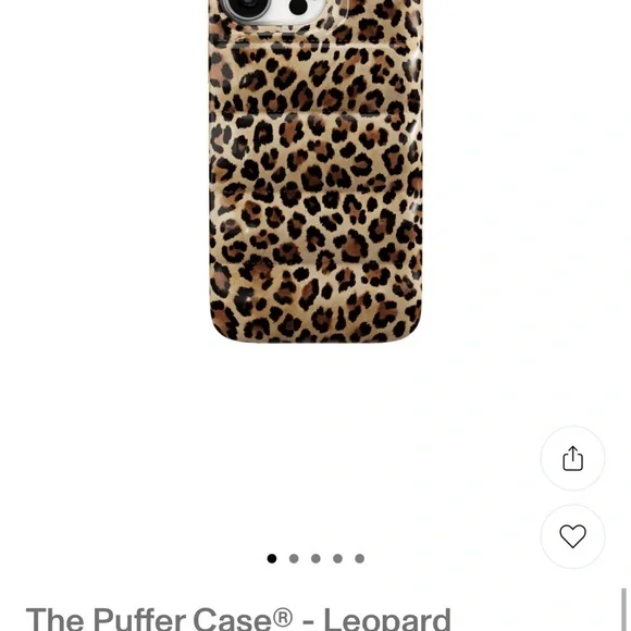 Urban Sophistication Leopard Print Puffer Phone Case with